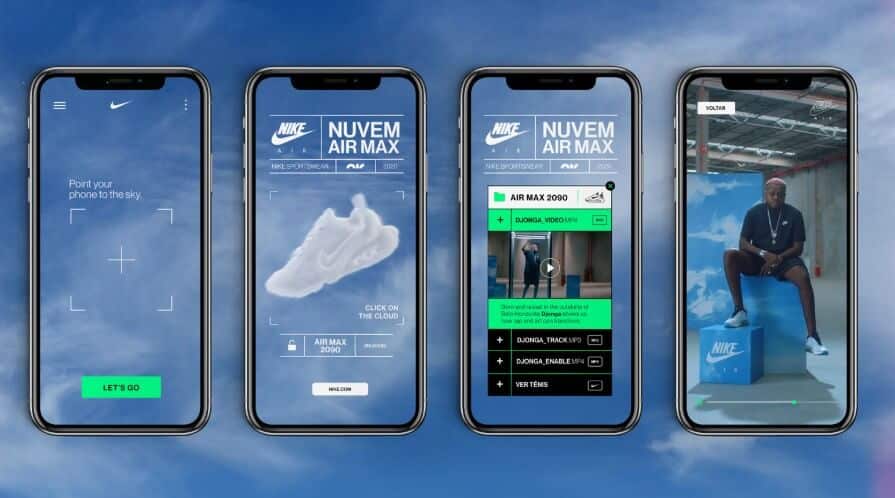 interactive product visualization of Nike's campaign