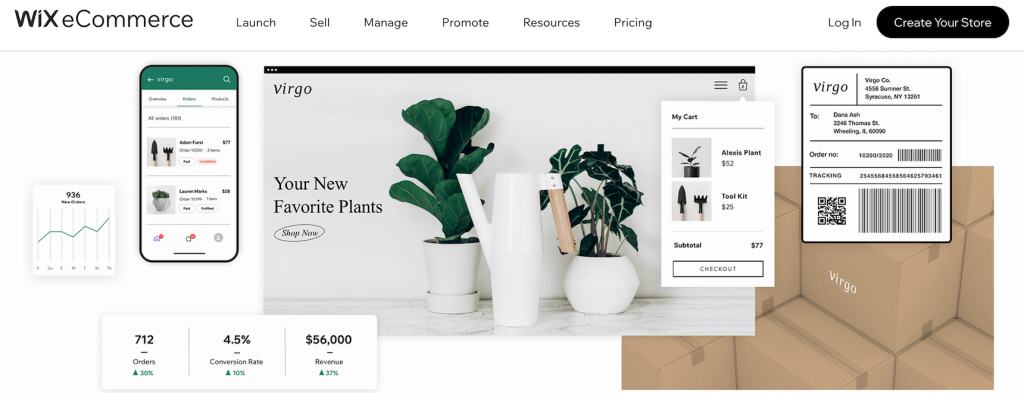 Wix eCommerce as WooCommerce alternatives platform