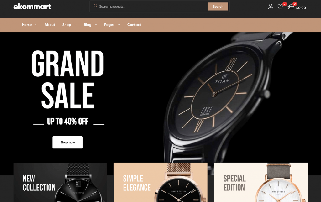 ekommart ecommerce theme for WordPress