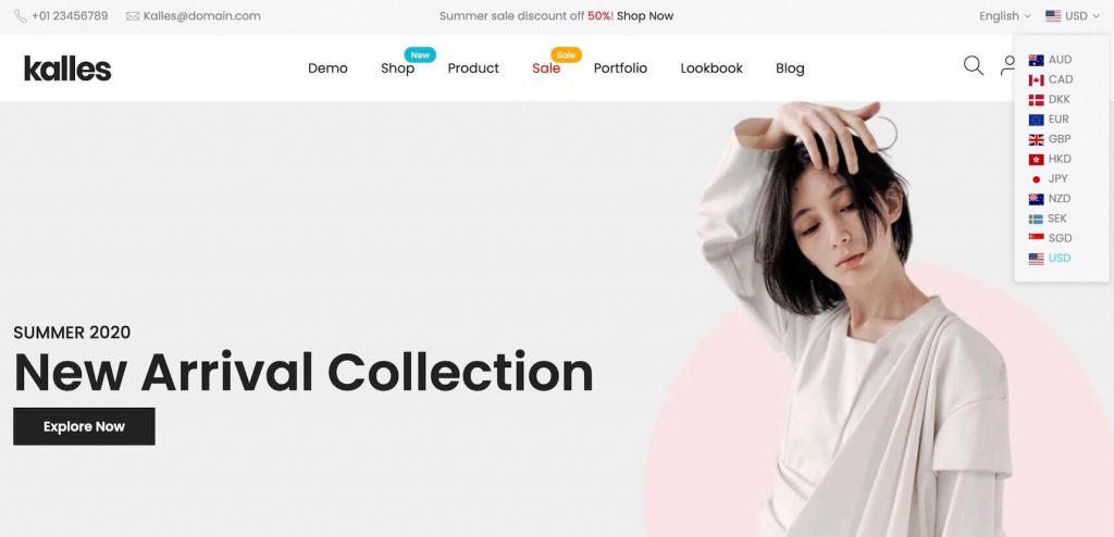 kalles theme for shopify store