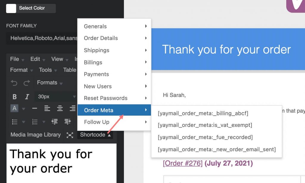 where to find the flexible checkout field shortcode