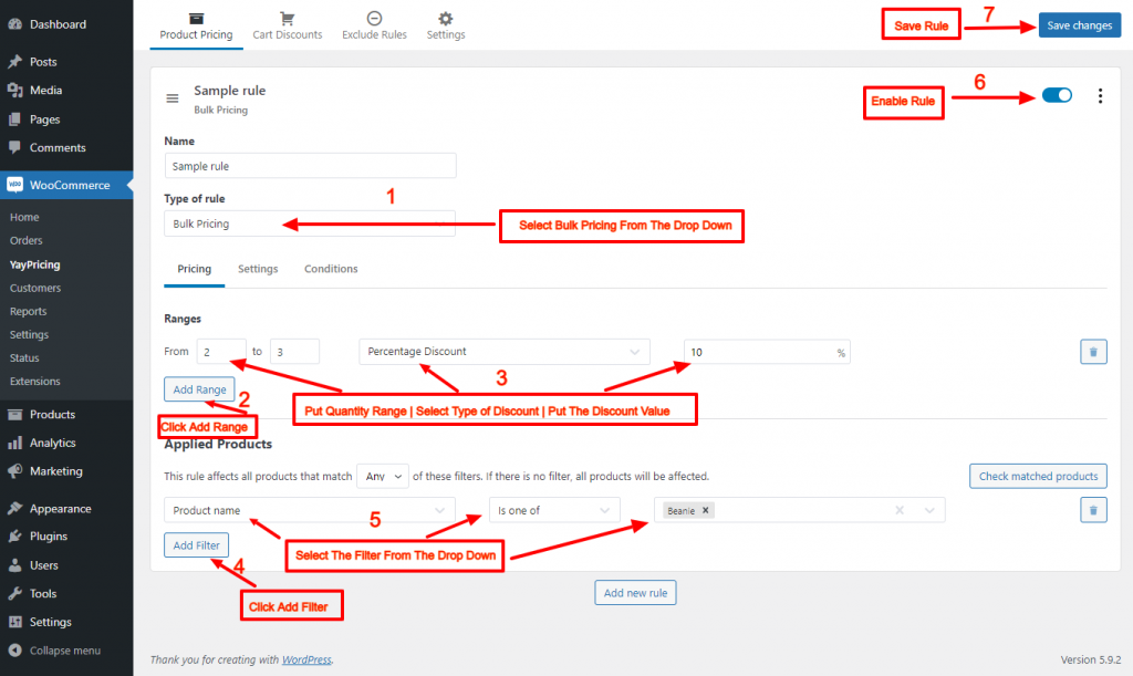 Bulk Pricing  Discount Rule Creation