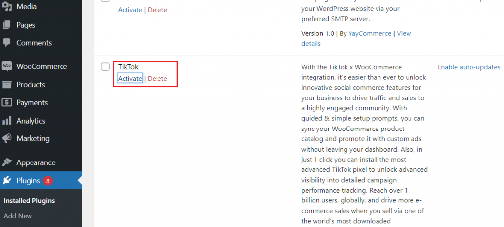  how-to-activate-tiktok-plugin-for-woocommerce