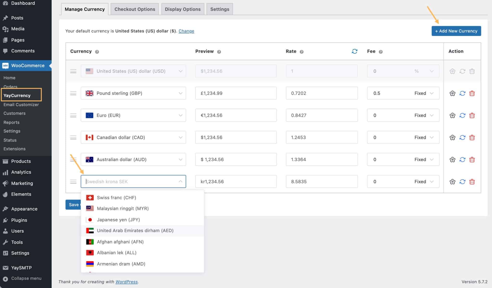 yaycurrency screenshot multi currency manager