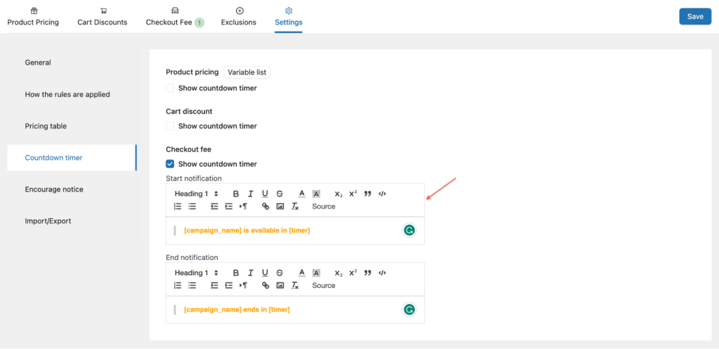 Media library on rich text editor YayPricing