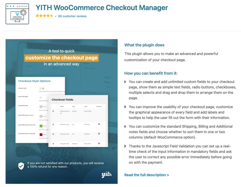 YITH WooCommerce checkout manager