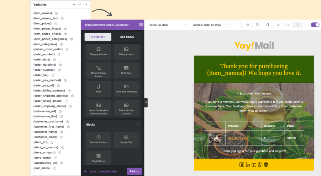 YayMail New logic to use shortcode in plugin Follow-Up Emails