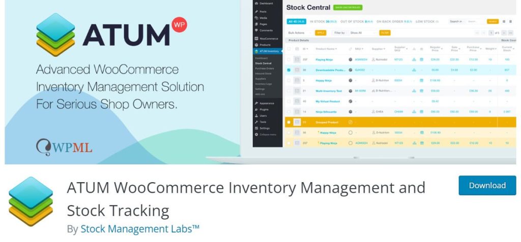 ATUM woocommerce stock tracking manager