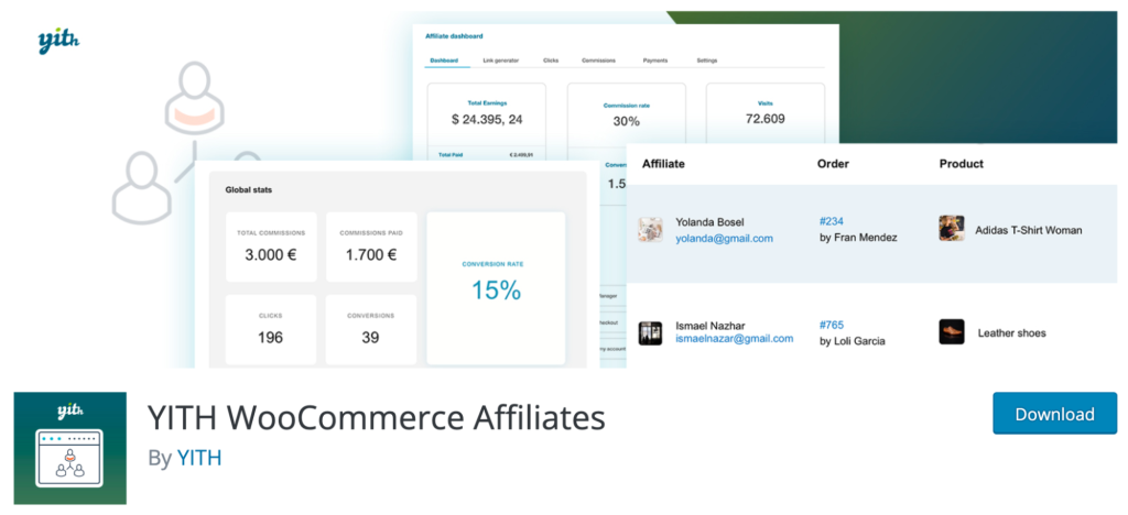 yith woocommerce affiliates