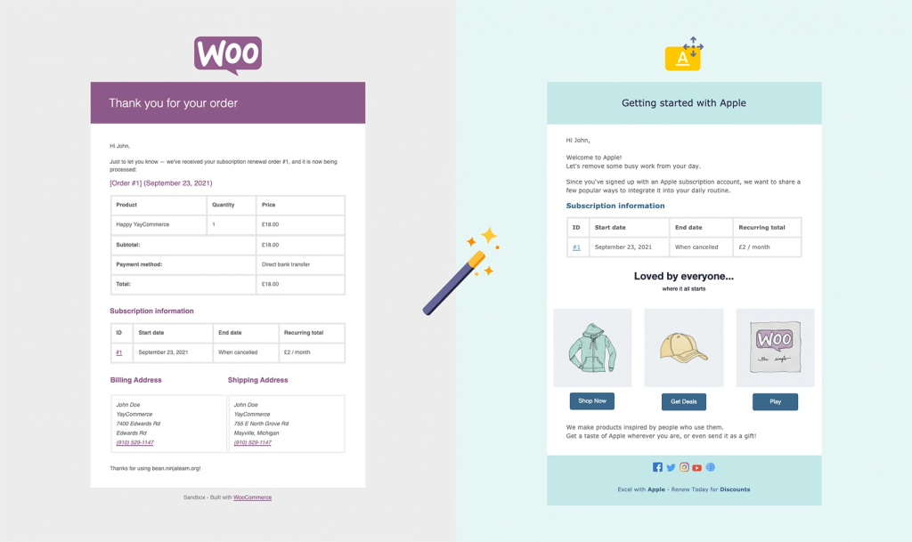 customize WooCommerce subscriptions emails with YayMail