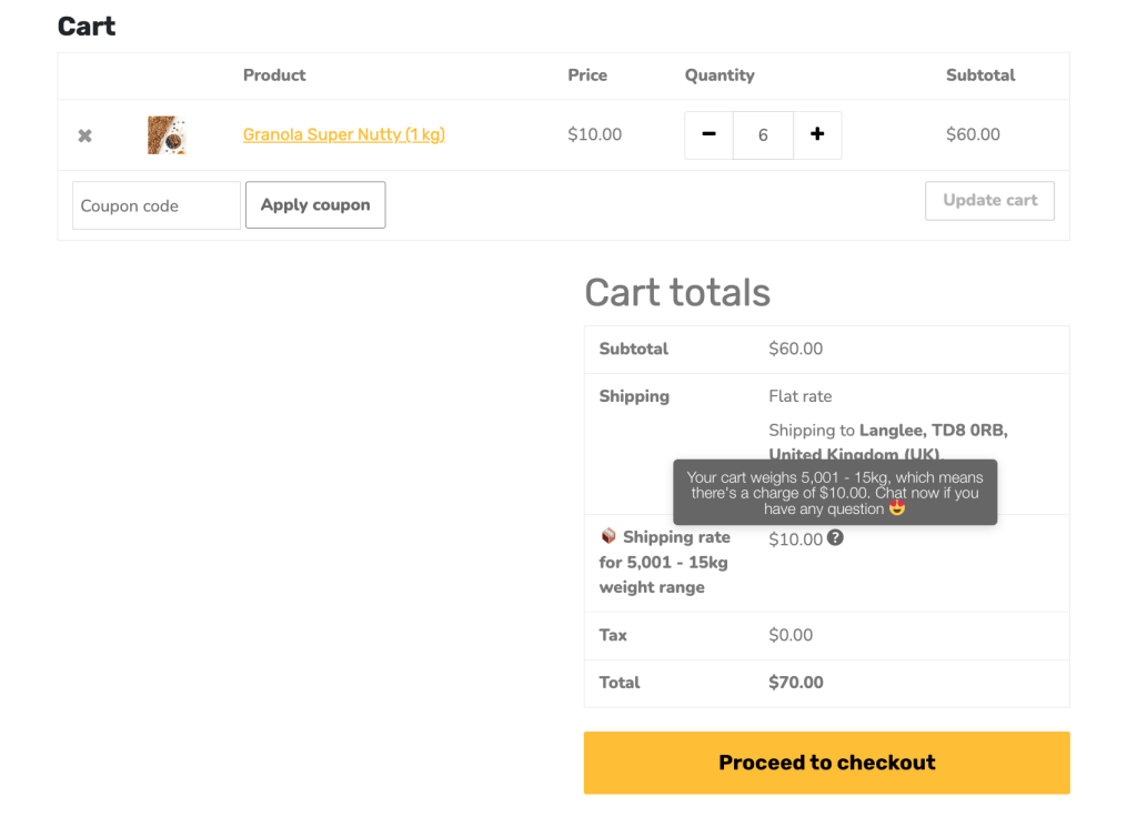 flexible woocommerce shipping weight-base testing