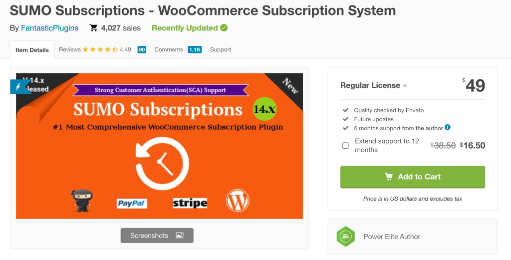 SUMO Subscriptions - WooCommerce Subscription System