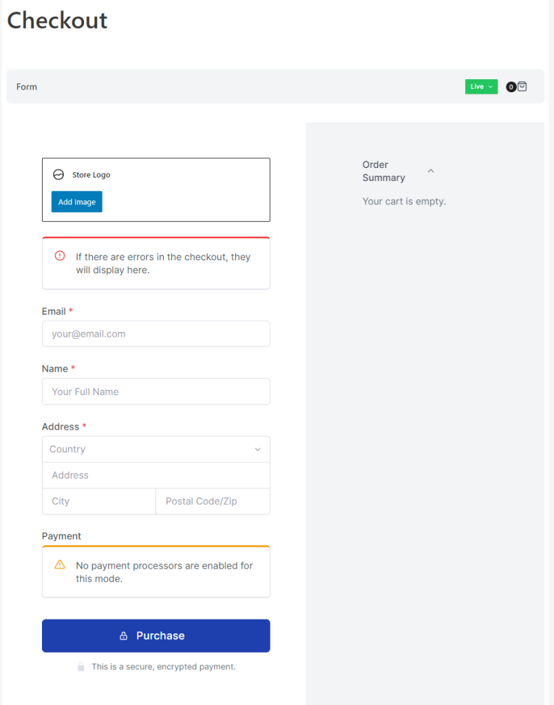 surecart checkout form