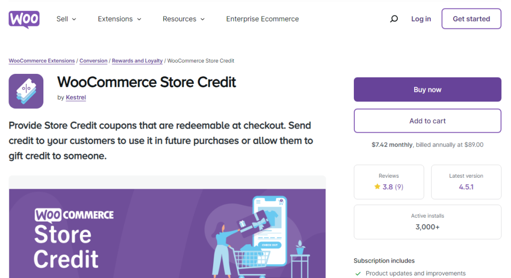 WooCommerce store credit