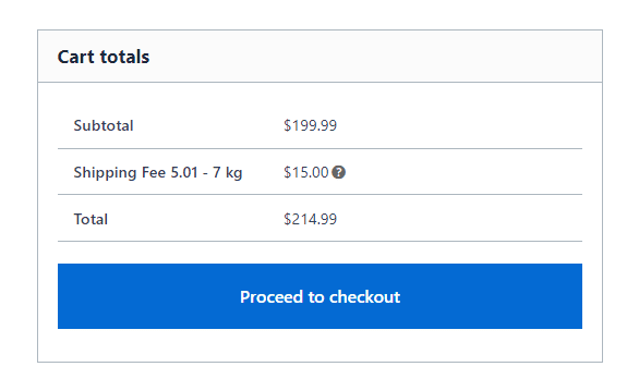 extra shipping fee added - WooCommerce shipping cost by weight