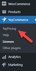 yaypricing settings