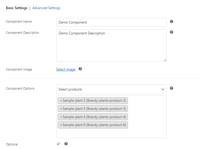 demo component - create product bundles