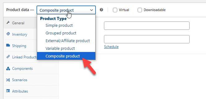 composite products settings - create product bundles